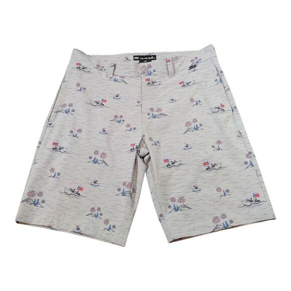 Travis Mathew Men's Size 34 Vacation Vibe flat front Shorts Golf Beach USA - Picture 1 of 8